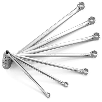 7-Piece Offset Bolt Extractor Wrench Set - Metric Sizes